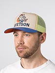Бейсболка STETSON арт. 7741179 TRUCKER CAP BARISTA COFFEE TIME (бежевый / синий)